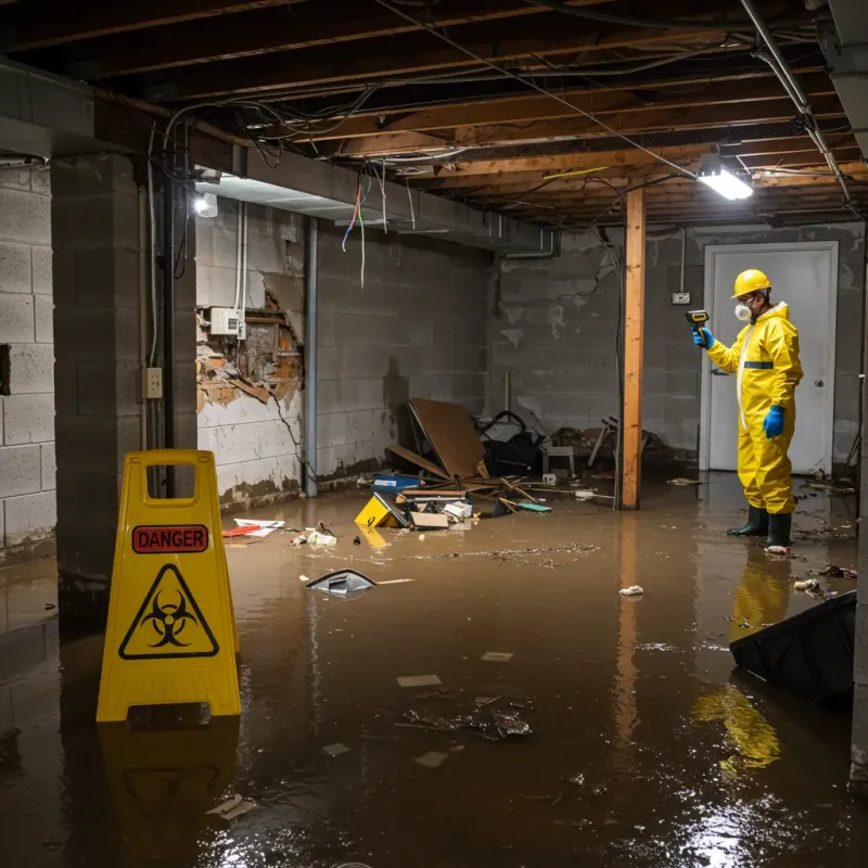 Flooded Basement Electrical Hazard in Johnson Lane, NV Property